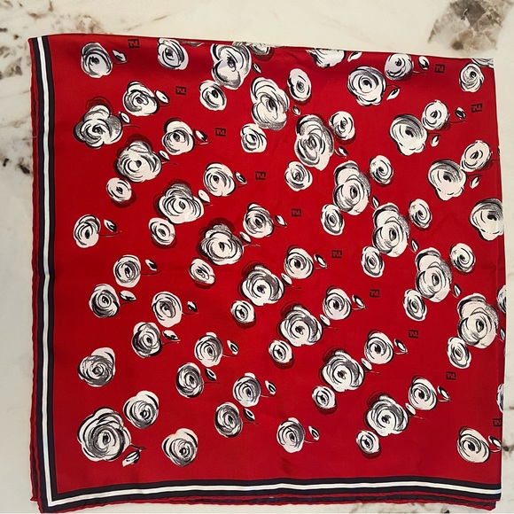 FENDI Silk Scarf approximately 34”x 34” - Picture 9 of 11